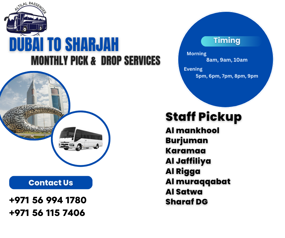 monthly pick and drop dubai to sharjah carlift services
